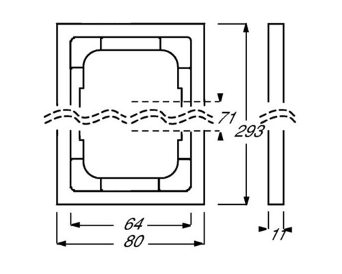 Technische tekening met maatvoering