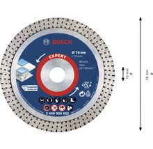 Bosch Expert diamantdoorslijpschijf met een diameter van 76 millimeter