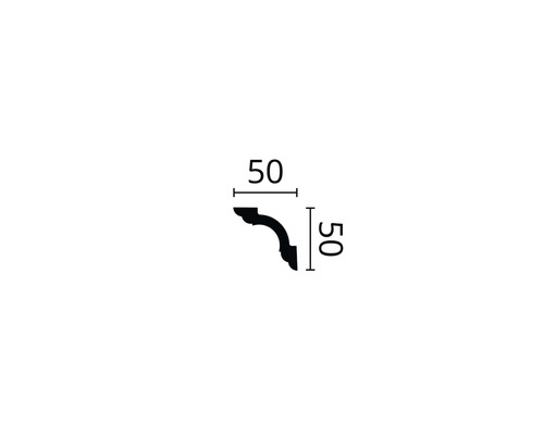Profielstrip met afmetingen 50 x 50 millimeter