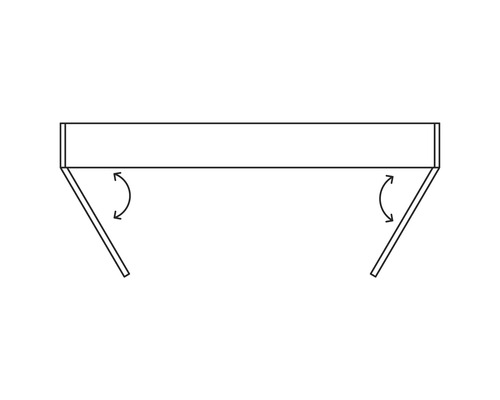 Opklapbare wandconsole met zwenkfunctie