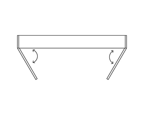 Opklapbare beugel met zwenkbeweging