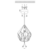 EGLO Hanglamp Carlton-1 Ø 31 cm zwart-koper-thumb-5