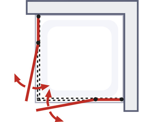 Illustratie van een rolluikkast met geleiderails