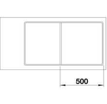 Wastafel met twee waskommen en afmeting 500