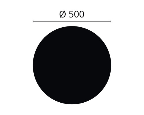 Cirkel met een diameter van 500