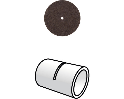 Viltschijf met gat en buisklem