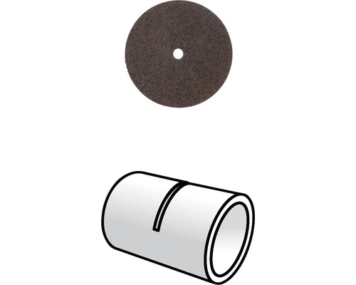 Doorslijpschijf en pijpverbinding