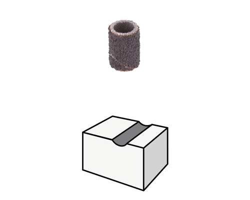 Schuurhulsopzetstuk en schuurblok in een set