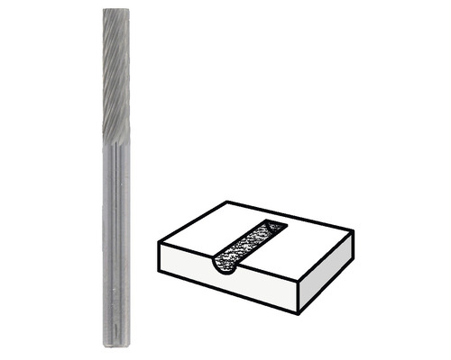 Frezer en illustratie van een gefreesde groef