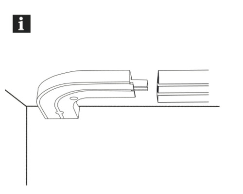 Installatie-instructie voor LED strip met hoekstuk