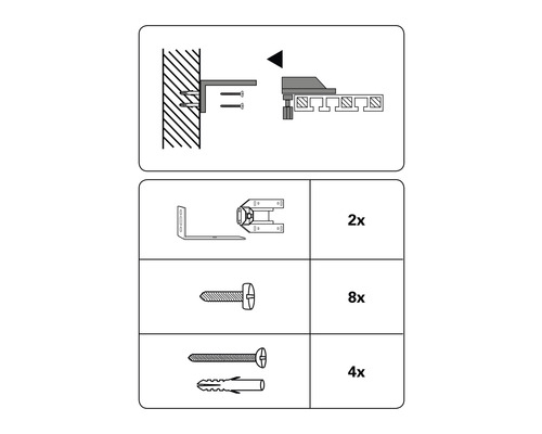 Afbeelding van de montagehandleiding met toebehoren