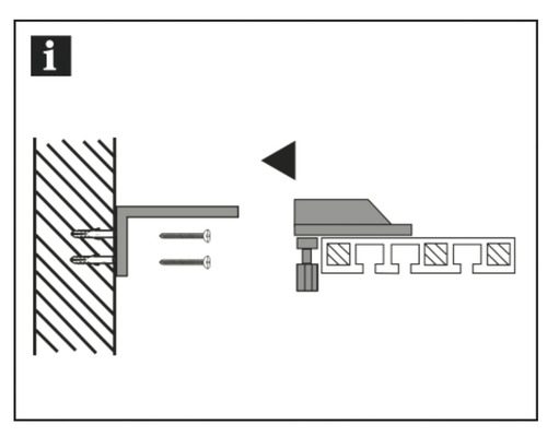 Illustratie van een hoekmontage met schroeven