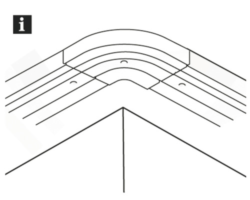 Illustratie van een hoekprofiel met montage-instructies