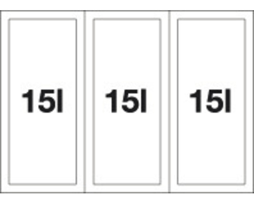 Drie containers met een inhoud van elk 15 liter