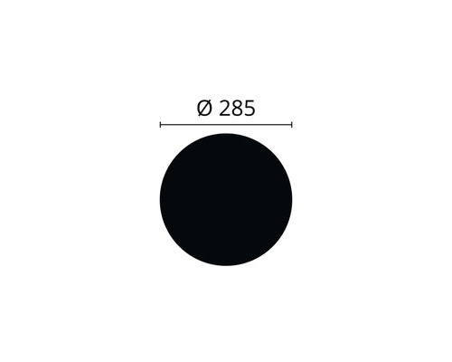 Cirkel met een diameter van 285 millimeter