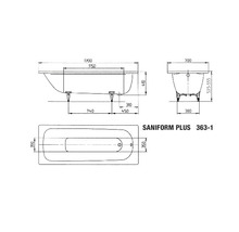 KALDEWEI Ligbad Saniform Plus 170x70x41 cm alpinwit