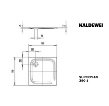 KALDEWEI Douchebak Superplan Plus 90x90x2,5 cm alpinwit-thumb-7
