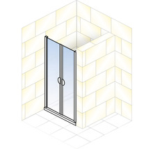 SCHULTE Douchedeur in nis ExpressPlus Sunny 90 cm aluminium