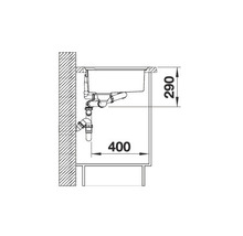 BLANCO Spoelbak Axis III 6 S-IF RVS 51x100 cm