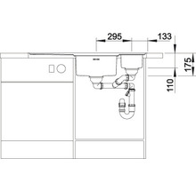 BLANCO Spoelbak Axis III 6 S-IF RVS 51x100 cm