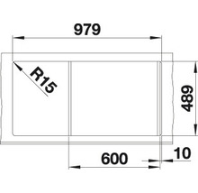 BLANCO Spoelbak Axis III 6 S-IF RVS 51x100 cm
