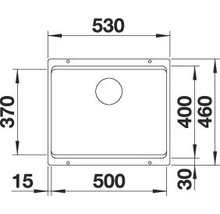 BLANCO Spoelbak Etagon 500-U cafe 46x53 cm