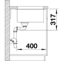 BLANCO Spoelbak Etagon 500-U cafe 46x53 cm