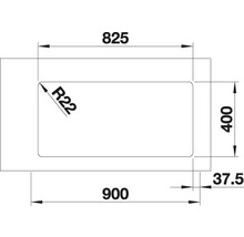 BLANCO Spoelbak Andano 400/400-U RVS 44x86,5 cm