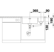 BLANCO Spoelbak Andano 500/180-U RVS 44x74,5 cm