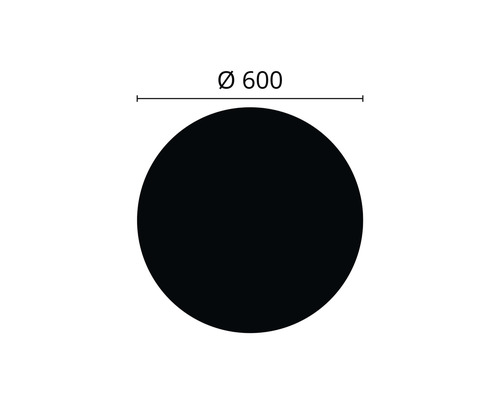 Cirkel met een diameter van 600 millimeter