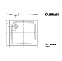 KALDEWEI Douchebak Superplan Plus 90x80x2,5 cm alpinwit