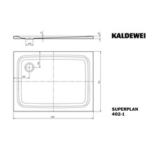 KALDEWEI Douchebak Superplan Plus 100x75x2,5 cm alpinwit