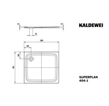 KALDEWEI Douchebak Superplan Plus 100x90x2,5 cm alpinwit