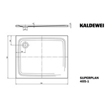 KALDEWEI Douchebak Superplan Plus 110x90x2,5 cm alpinwit