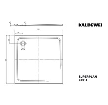 KALDEWEI Douchebak Superplan 120x120x2,5 cm alpinwit