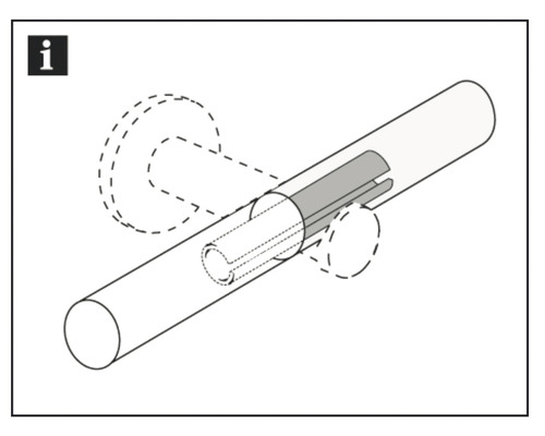 Illustratie van de werking van een houten sleutel