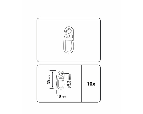Kunststof hangers, 10 stuks