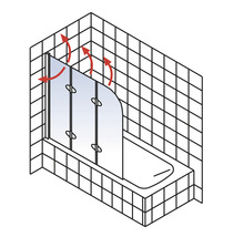 Bad met douchewand en ventilatie