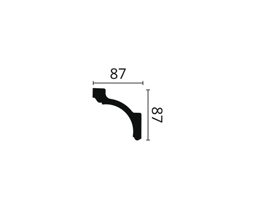 Profielstrip met afmetingen 87 x 87 millimeter