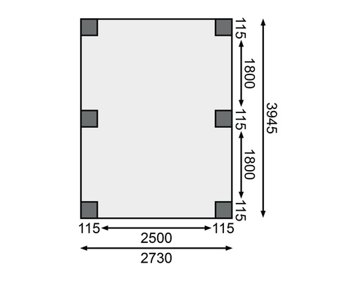 Plattegrond met afmetingen