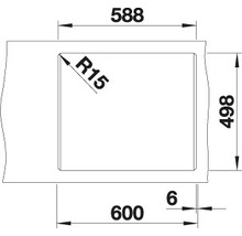 BLANCO Spoelbak Etagon 6 wit 51x600 cm
