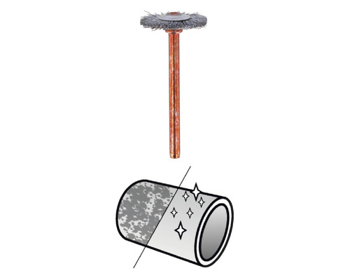 Draadborstelopzetstuk voor boormachine en buisafbeelding voor metaalreiniging