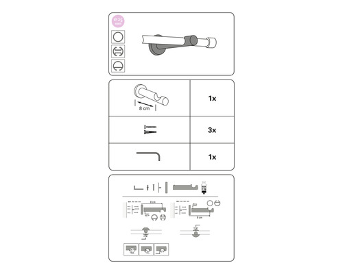 Installatie-instructies voor gordijnroede