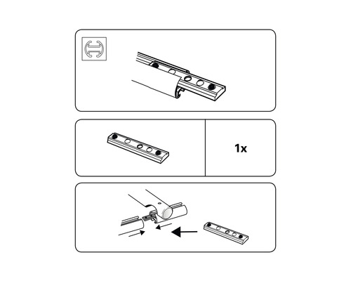 Instructie voor de montage van een glijrail