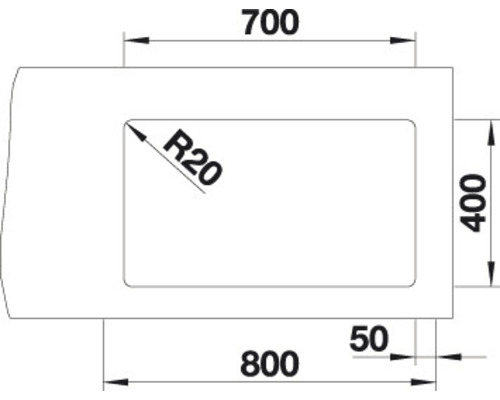 Technische tekening met afmetingen
