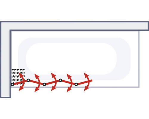 Illustratie van badkamerventilatie met ventilatieklep