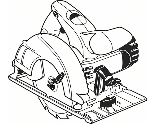 Illustratie van een cirkelzaag