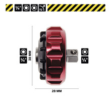 Compacte ratel met 1/4 inch aandrijving en 72 tanden voor werkplaats en montage