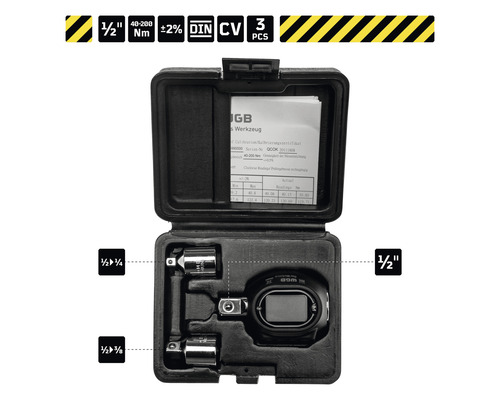 Digitale momentsleutel met accessoires in opbergkoffer