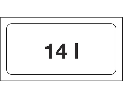 Symbool voor 14 liter volume